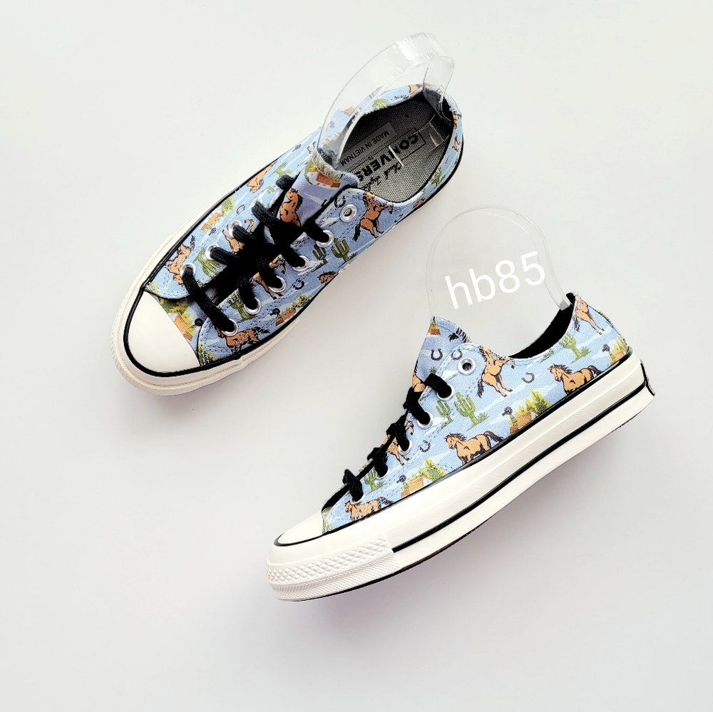 Converse Chuck 70 Ox Washed Denim Multicolor Egret "Wild Horses"